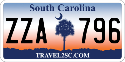 SC license plate ZZA796