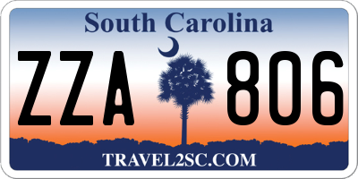 SC license plate ZZA806