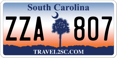 SC license plate ZZA807