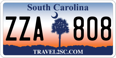 SC license plate ZZA808