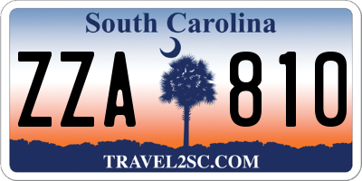 SC license plate ZZA810