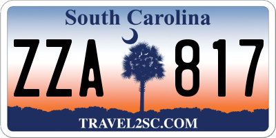 SC license plate ZZA817