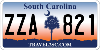 SC license plate ZZA821