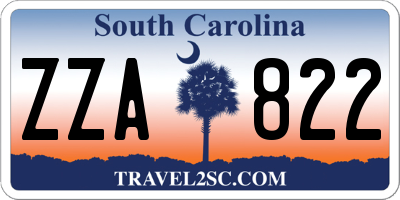 SC license plate ZZA822