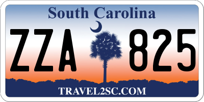 SC license plate ZZA825