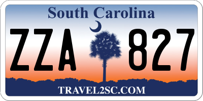 SC license plate ZZA827