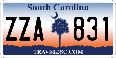 SC license plate ZZA831