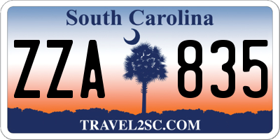 SC license plate ZZA835