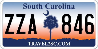 SC license plate ZZA846