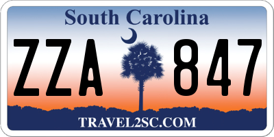 SC license plate ZZA847