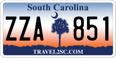 SC license plate ZZA851