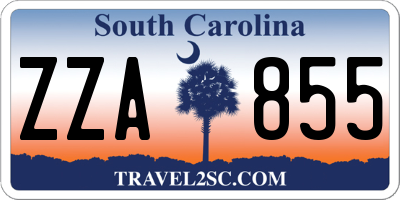 SC license plate ZZA855