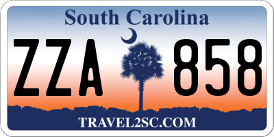 SC license plate ZZA858