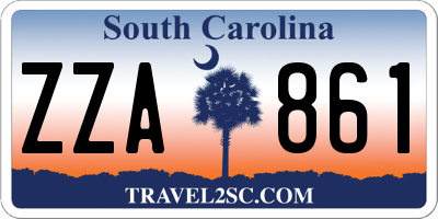 SC license plate ZZA861