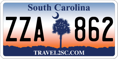 SC license plate ZZA862