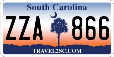 SC license plate ZZA866