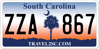 SC license plate ZZA867