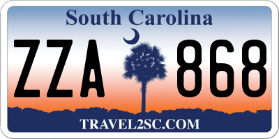 SC license plate ZZA868