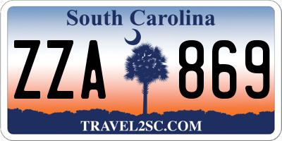 SC license plate ZZA869