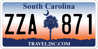 SC license plate ZZA871