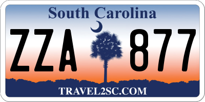 SC license plate ZZA877