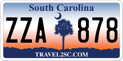 SC license plate ZZA878