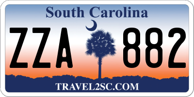 SC license plate ZZA882