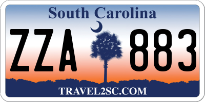 SC license plate ZZA883