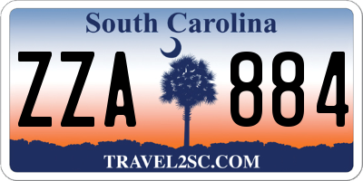 SC license plate ZZA884