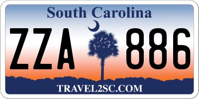 SC license plate ZZA886