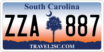 SC license plate ZZA887