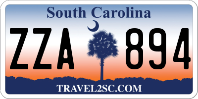 SC license plate ZZA894