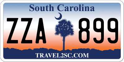 SC license plate ZZA899