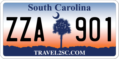 SC license plate ZZA901
