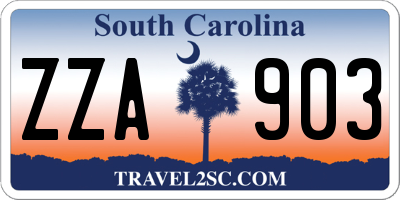 SC license plate ZZA903