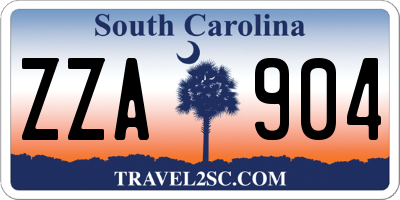 SC license plate ZZA904