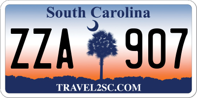 SC license plate ZZA907