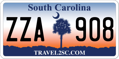 SC license plate ZZA908