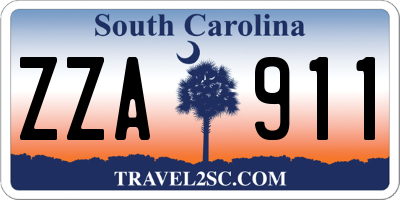 SC license plate ZZA911