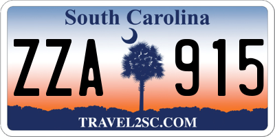 SC license plate ZZA915