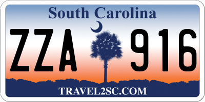 SC license plate ZZA916