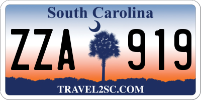 SC license plate ZZA919