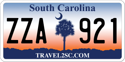 SC license plate ZZA921