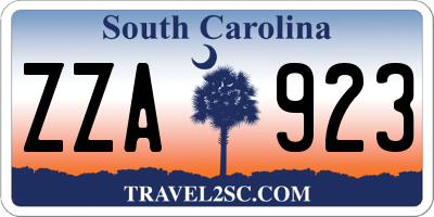 SC license plate ZZA923