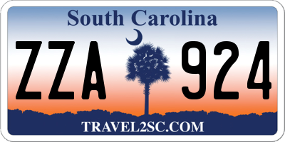 SC license plate ZZA924