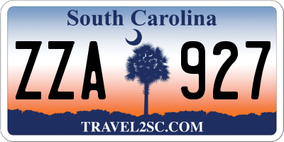 SC license plate ZZA927