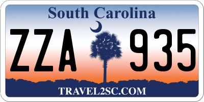 SC license plate ZZA935