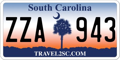 SC license plate ZZA943