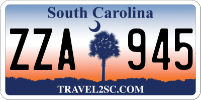 SC license plate ZZA945