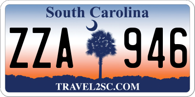 SC license plate ZZA946